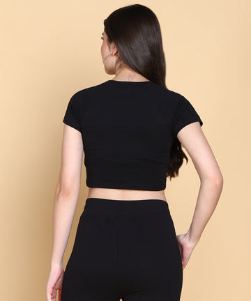 Baddie Crop Top - Black and White